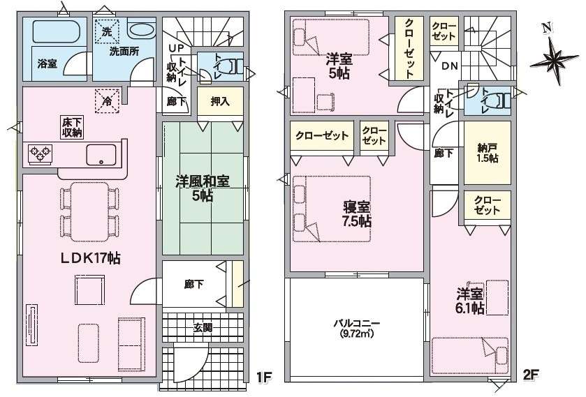 クレイドルガーデン熊野町城之堀１丁目第8　NO.5